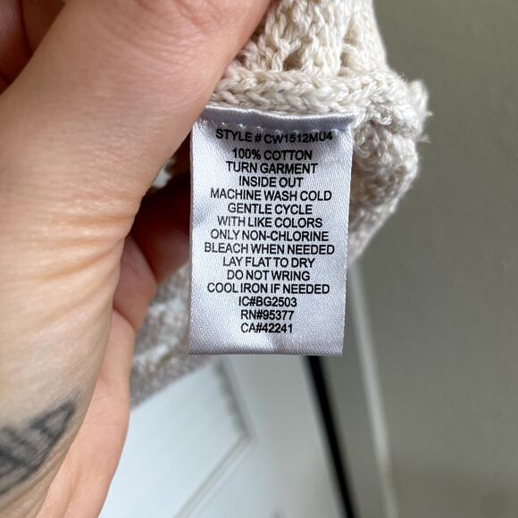 NWT Sanctuary Women's Open Stitch Crochet Knit Cotton Sweater Vest Size Small - Picture 7 of 7